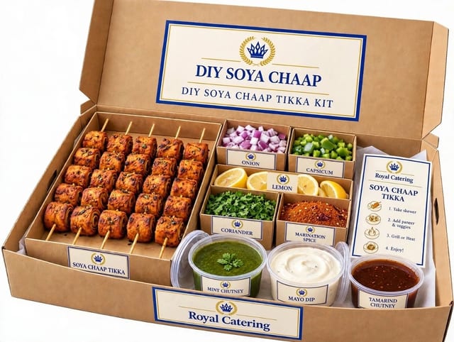 Soya Chaap Tikka Skewer.