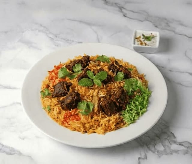 Goat Fry Biryani.