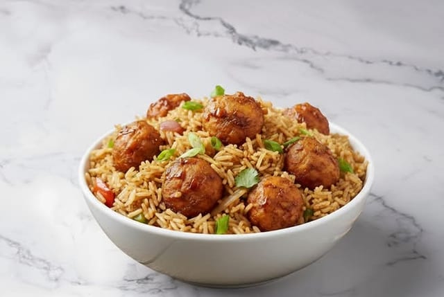 EGG MANCHURIAN FRIED RICE.